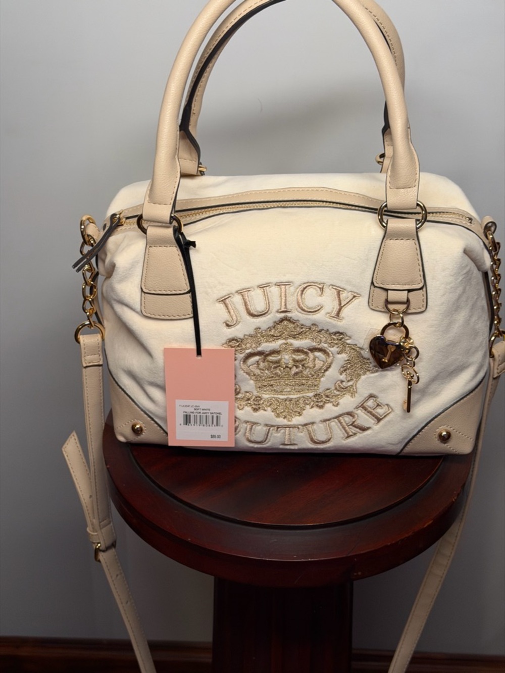 Juicy Couture Cream Embroidered Logo Satchel Duo - Picture 12 of 16